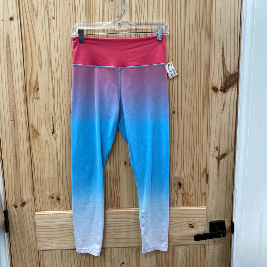 WOMENS ZYIA LEGGINGS PINK/SKY BLUE/WHITE OMBRE LEGGINGS 6-8