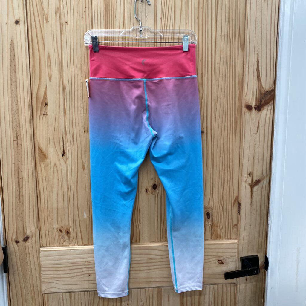 WOMENS ZYIA LEGGINGS PINK/SKY BLUE/WHITE OMBRE LEGGINGS 6-8