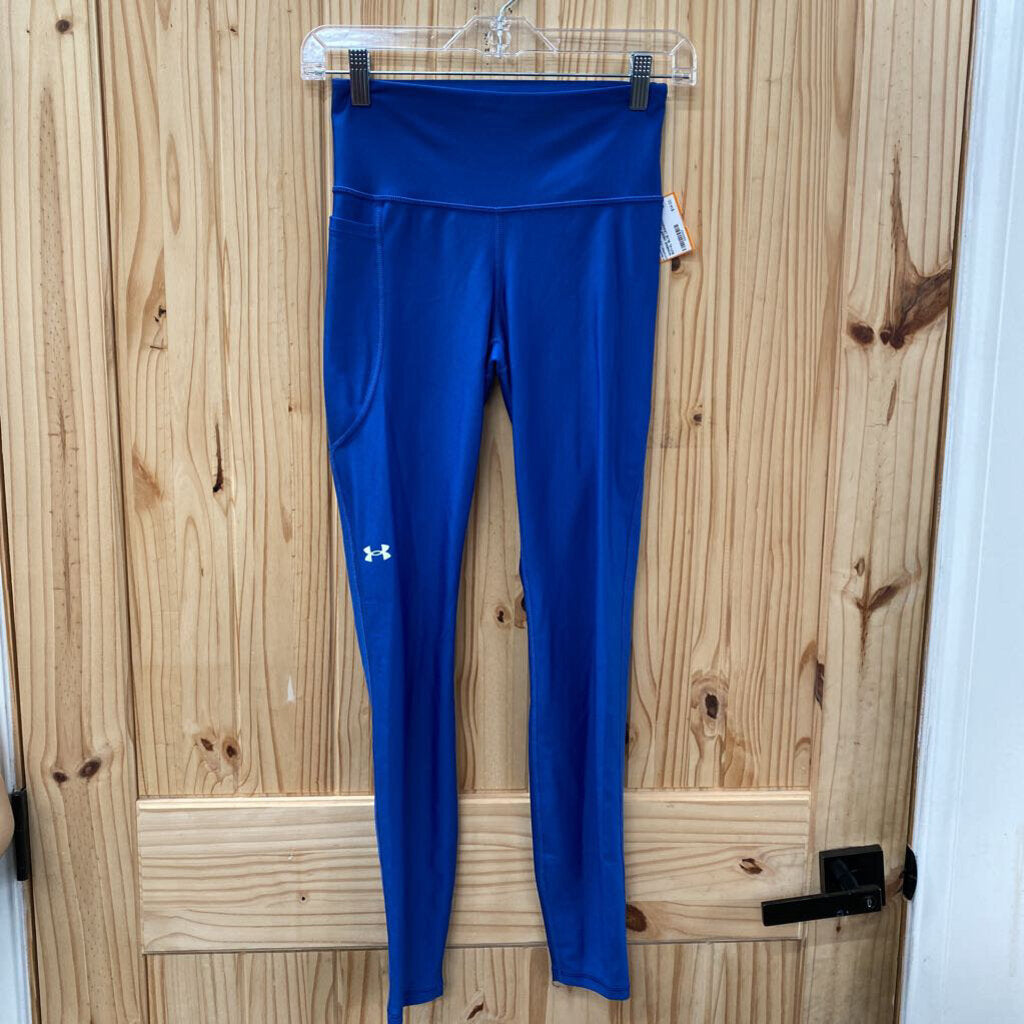 WOMENS UNDER ARMOUR ROYAL BLUE LEGGINGS S