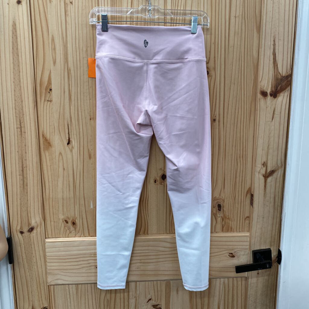 WOMENS LT PINK/WHITE OMBRE LEGGINGS S