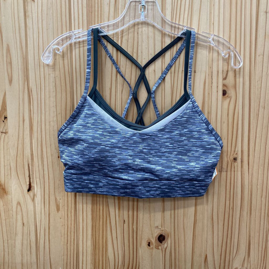 WOMENS ZYIA GREY/WHITE SPORTS BRA S