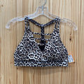 WOMENS ZYIA LEOPARD SPORTS BRA L
