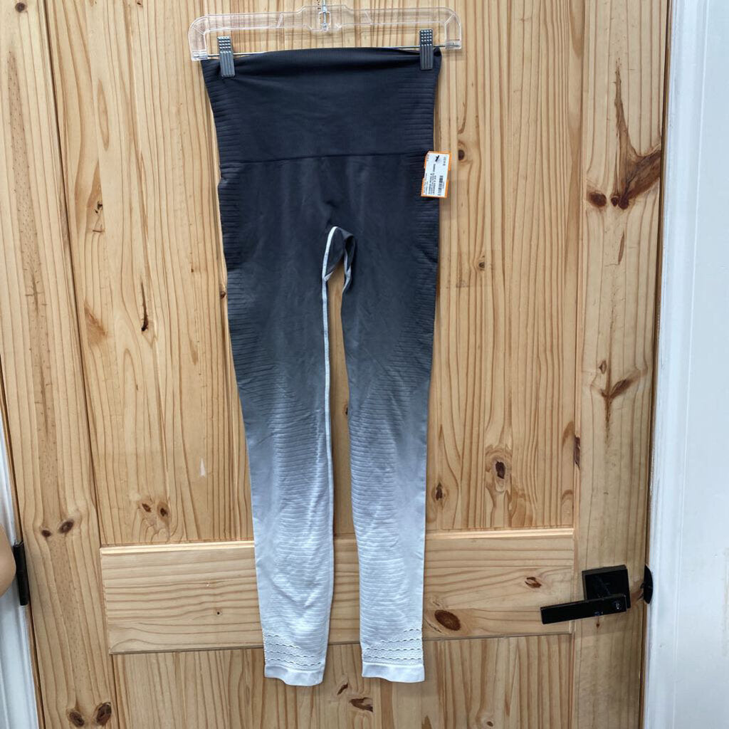 WOMENS MONO B CHARCOAL/WHITE OMBRE LEGGINGS S