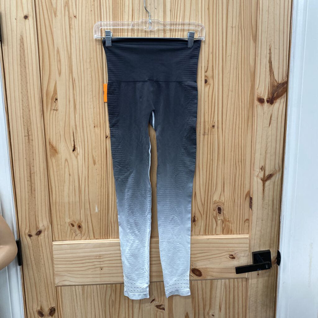 WOMENS MONO B CHARCOAL/WHITE OMBRE LEGGINGS S