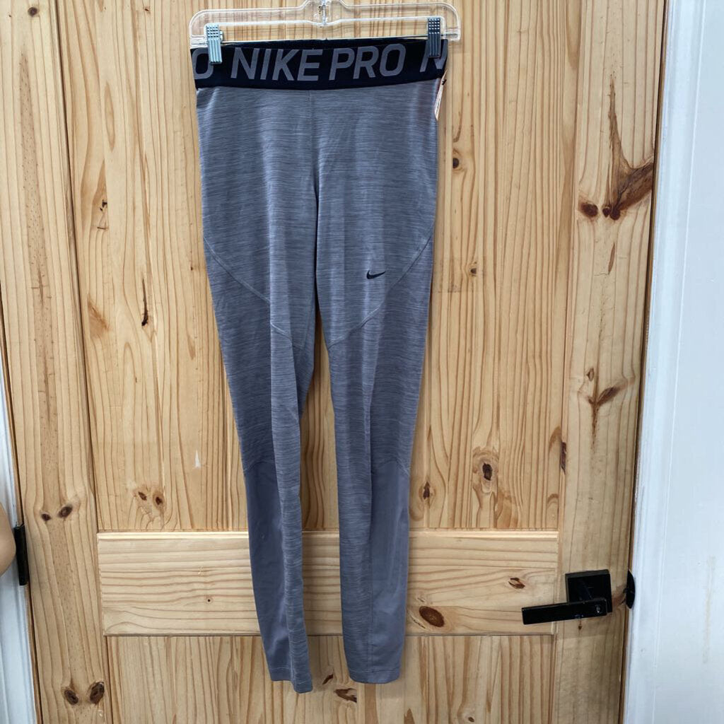 WOMENS NIKE DRI-FIT LEGGINGS GREY/BLK M