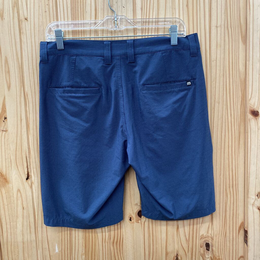 MENS TRAVIS MATHEWS GOLF SHORTS NAVY BLUE 30