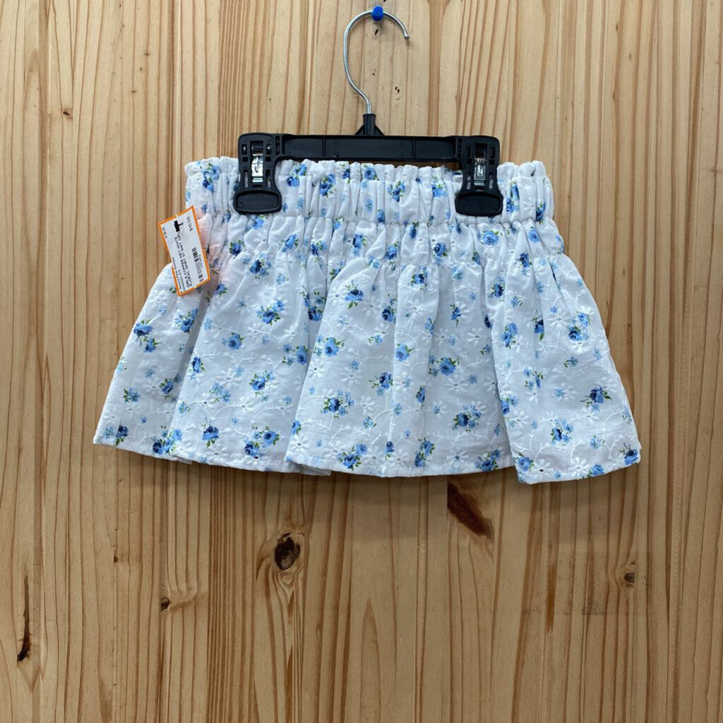GIRLS COPPER KEY WHITE FLORAL SKIRT 3T NWT