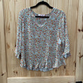 WOMENS ROSE & THYME FLORAL TOP M