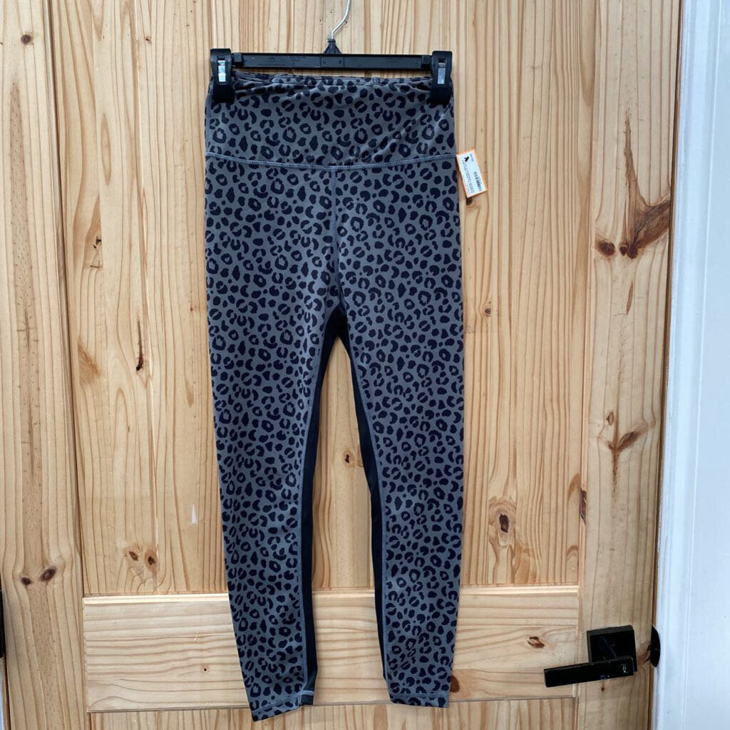 WOMENS ALLFENIX GREY/BLK LEOPARD LEGGINGS S
