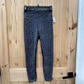 WOMENS ALLFENIX GREY/BLK LEOPARD LEGGINGS S