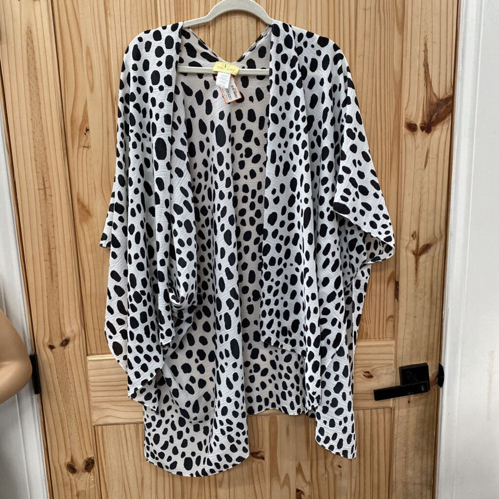 WOMENS VIV & LOU BLK/WHITE CASUAL SHAW ONE SIZE