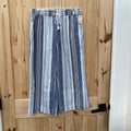 WOMENS BEACH LUNCH LOUNGE CASUAL PANTS BLUE/WHITE S