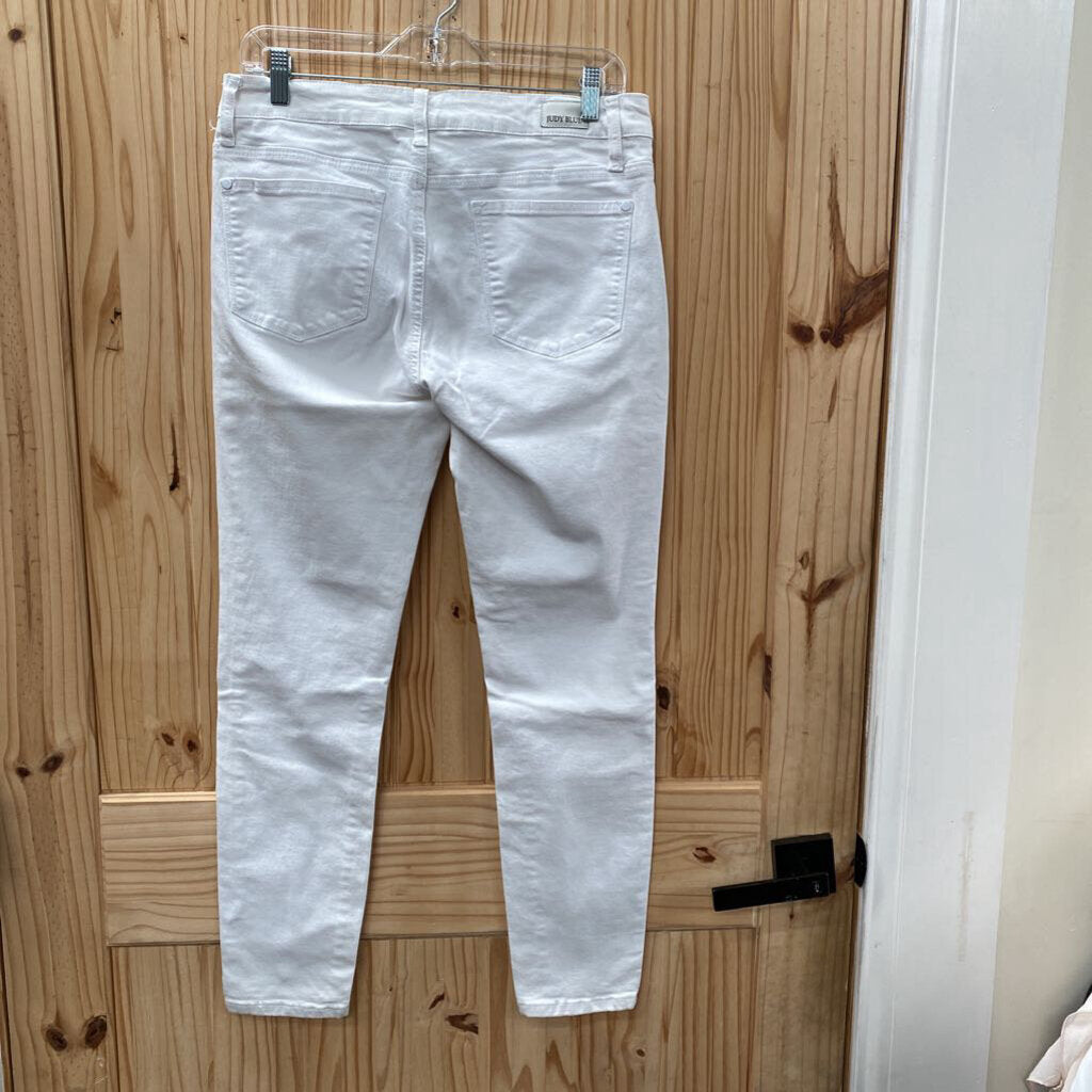 WOMENS JUDY BLUE WHITE DENIM JEANS 11