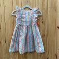GIRLS BONNIE JEAN SL DRESS MULTI COLOR STRIPES 2T