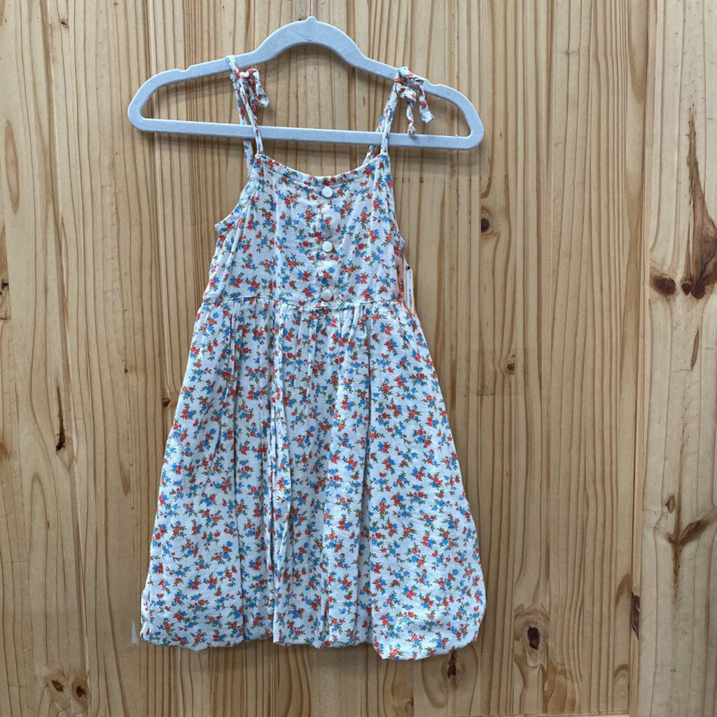 GIRLS OLD NAVY IVORY FLORAAL SL DRESS 4T