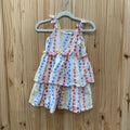 GIRLS PENELOPE MACK WHITE FLORAL SL DRESS 3T
