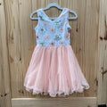 GIRLS IN GIRL SL CASUAL DRESS LT PINK/WHITE/SILVER 4