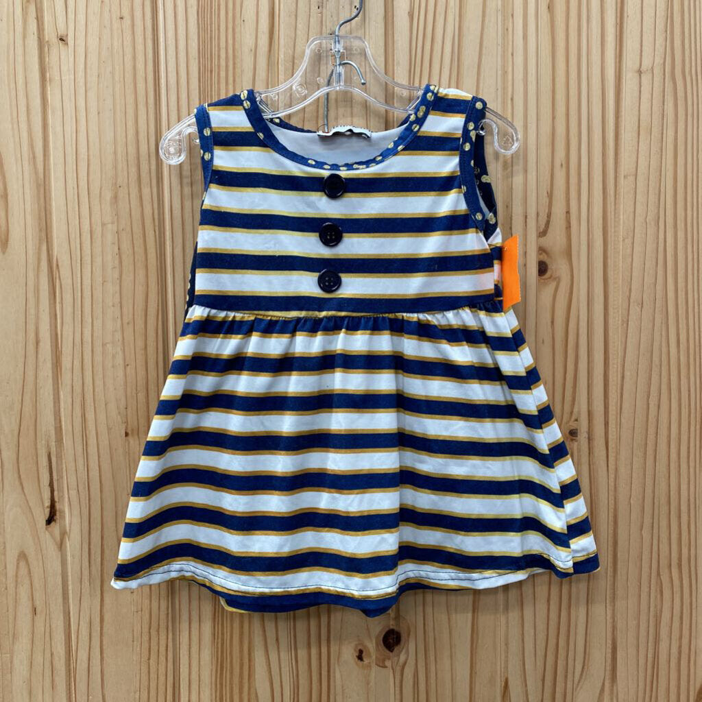 GIRLS WELLIE KATE 2PC SET NAVY BLUE/WHITE/GOLD 2T
