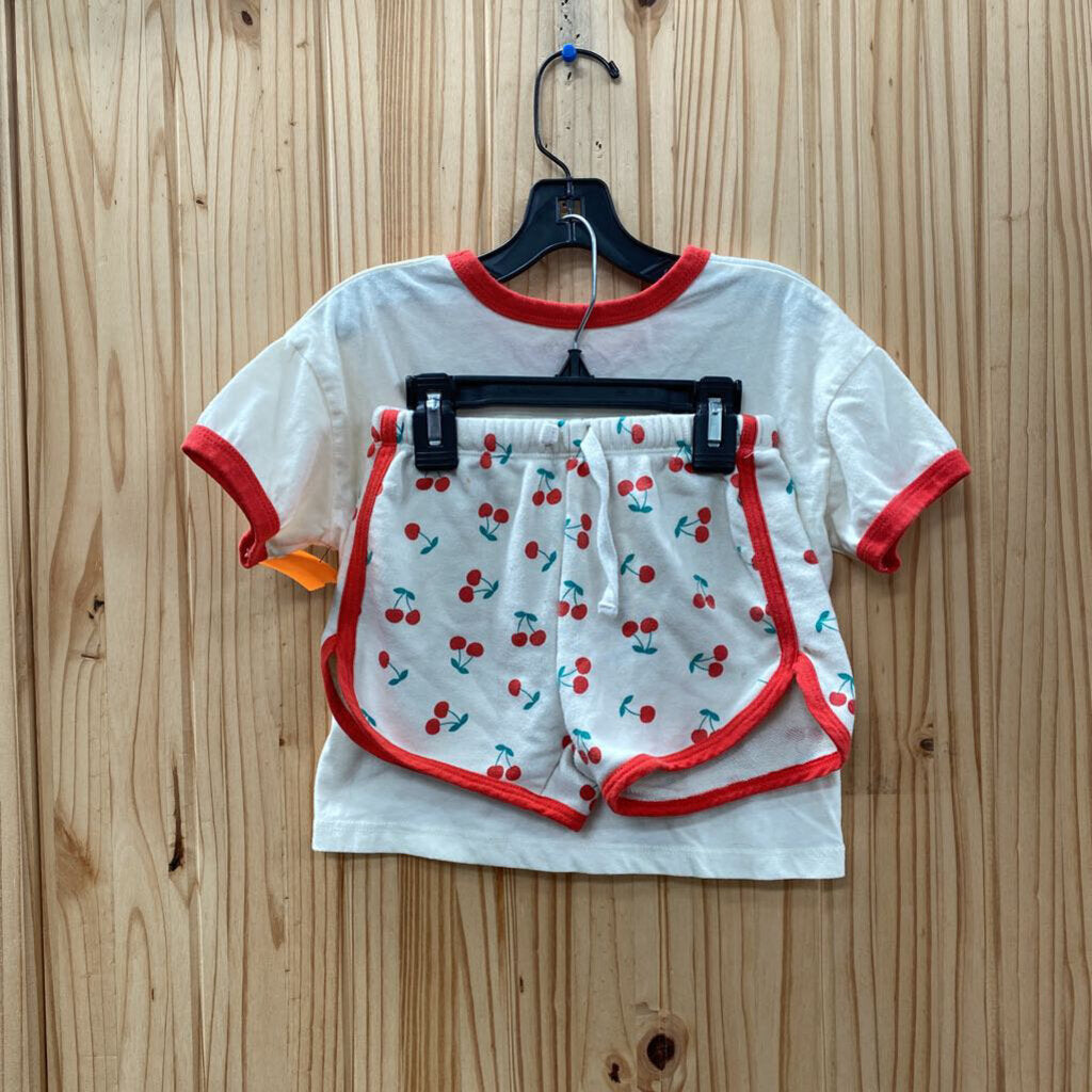 GIRLS GRAYSON MINI 2PC SET W/CHERRIES 4T