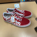 VANS RED/WHITE CHECKERED MENS 8.5 WOMENS 10