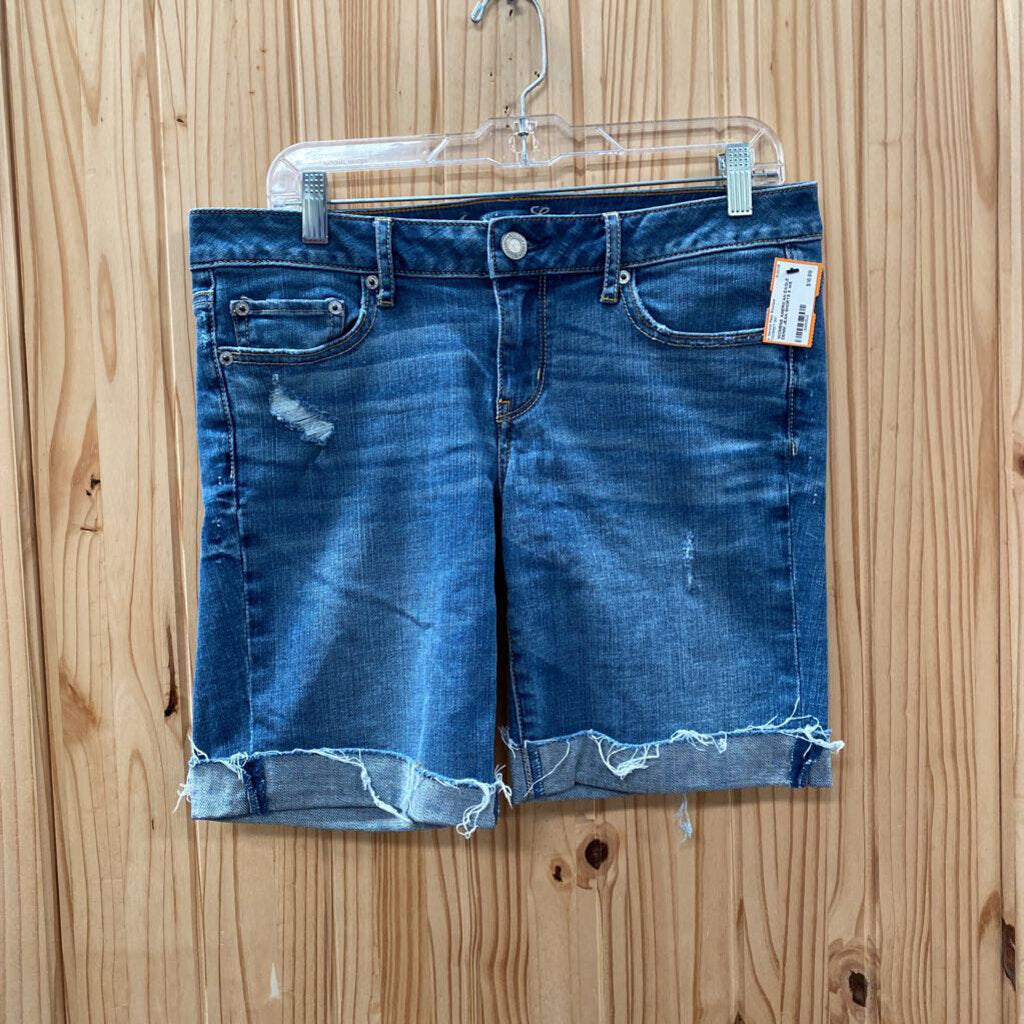 WOMENS AMERICAN EAGLE DENIM JEAN SHORTS 8