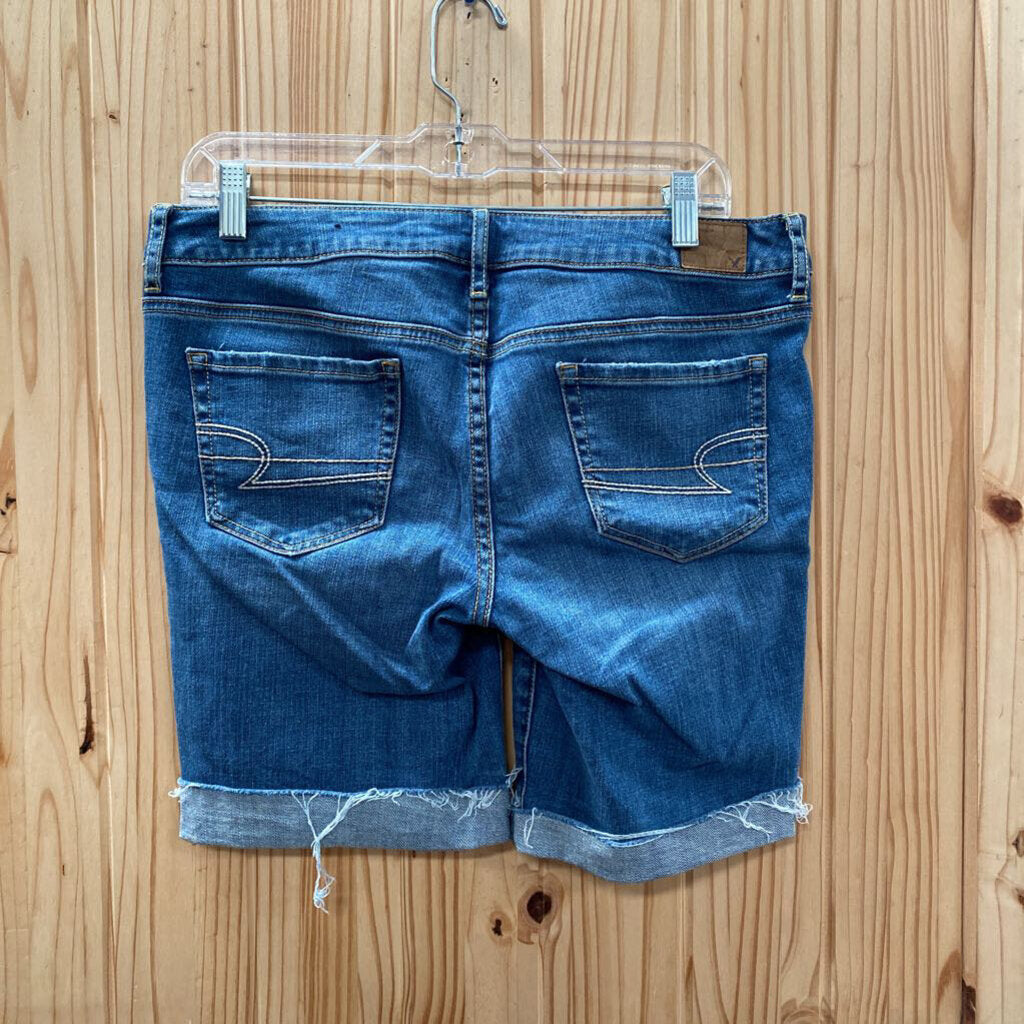 WOMENS AMERICAN EAGLE DENIM JEAN SHORTS 8