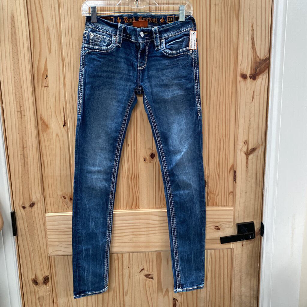 WOMENS ROCK REVIVAL DENIM JEANS 26