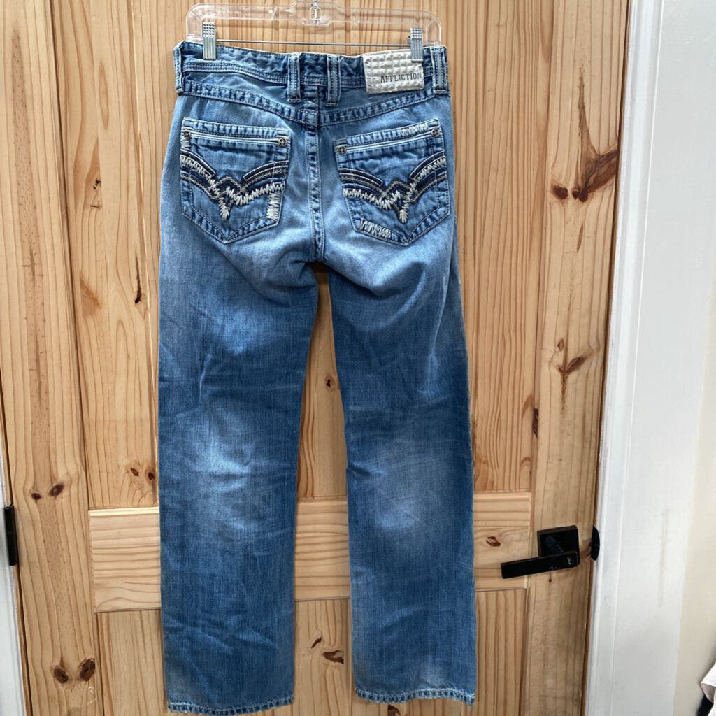 WOMENS AFFLICTION DENIM JEANS 29