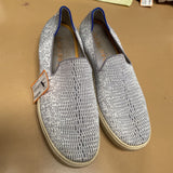WOMENS ROTHYS GREY/WHITE CANVAS SHOES 10