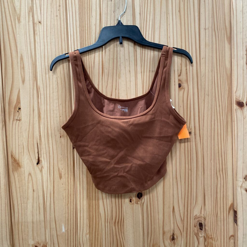 WOMENS OFFLINE BY AERIE BROWN SPORTS BRA XL NWT