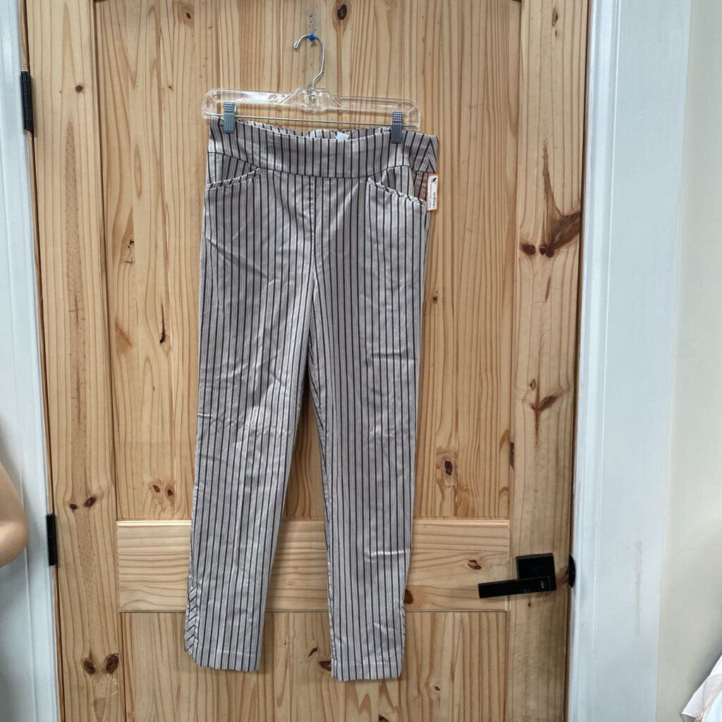 WOMENS CHICOS CASUAL PANTS TAN/BLK/WHITE STRIPE 1