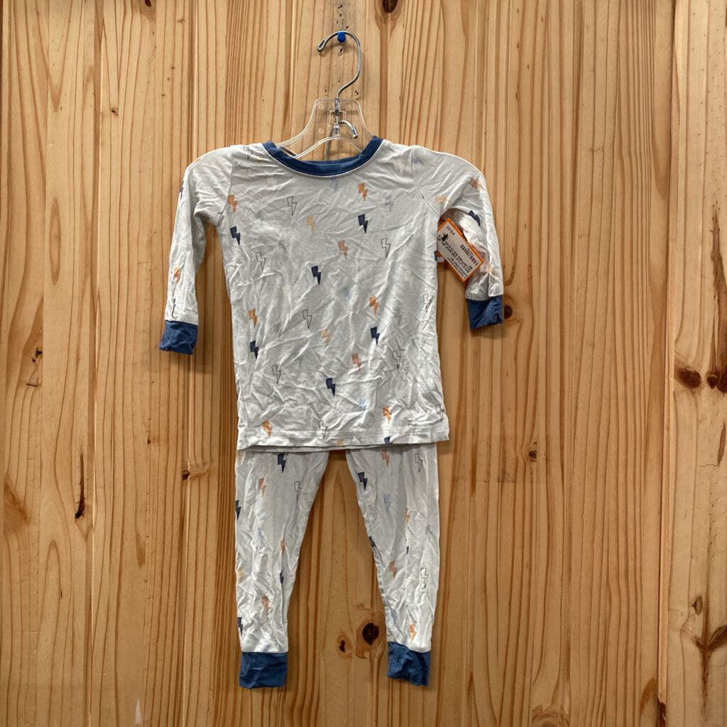 BOYS LITTLE ONE SHOP 2PC SET W/LIGHTNING BOLTS 6/12M