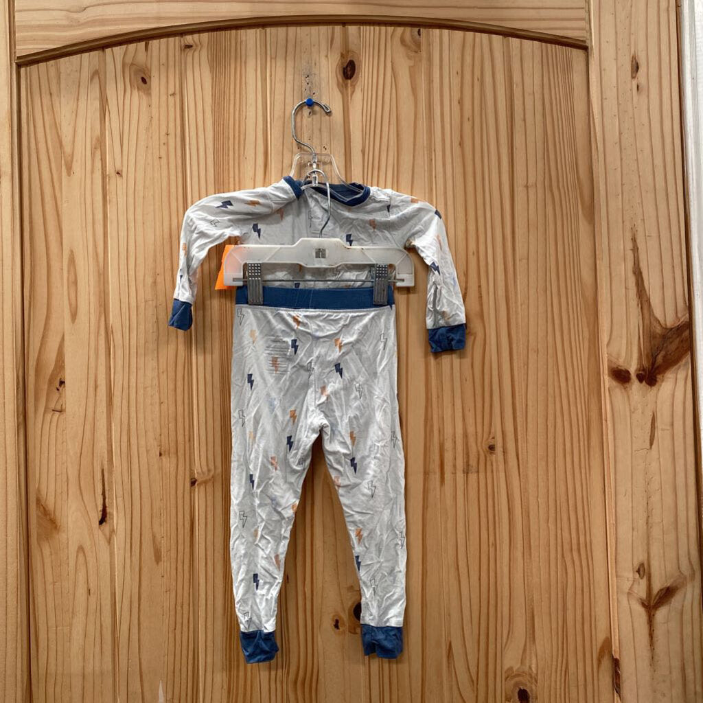 BOYS LITTLE ONE SHOP 2PC SET W/LIGHTNING BOLTS 6/12M