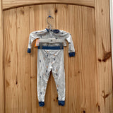 BOYS LITTLE ONE SHOP 2PC SET W/LIGHTNING BOLTS 6/12M