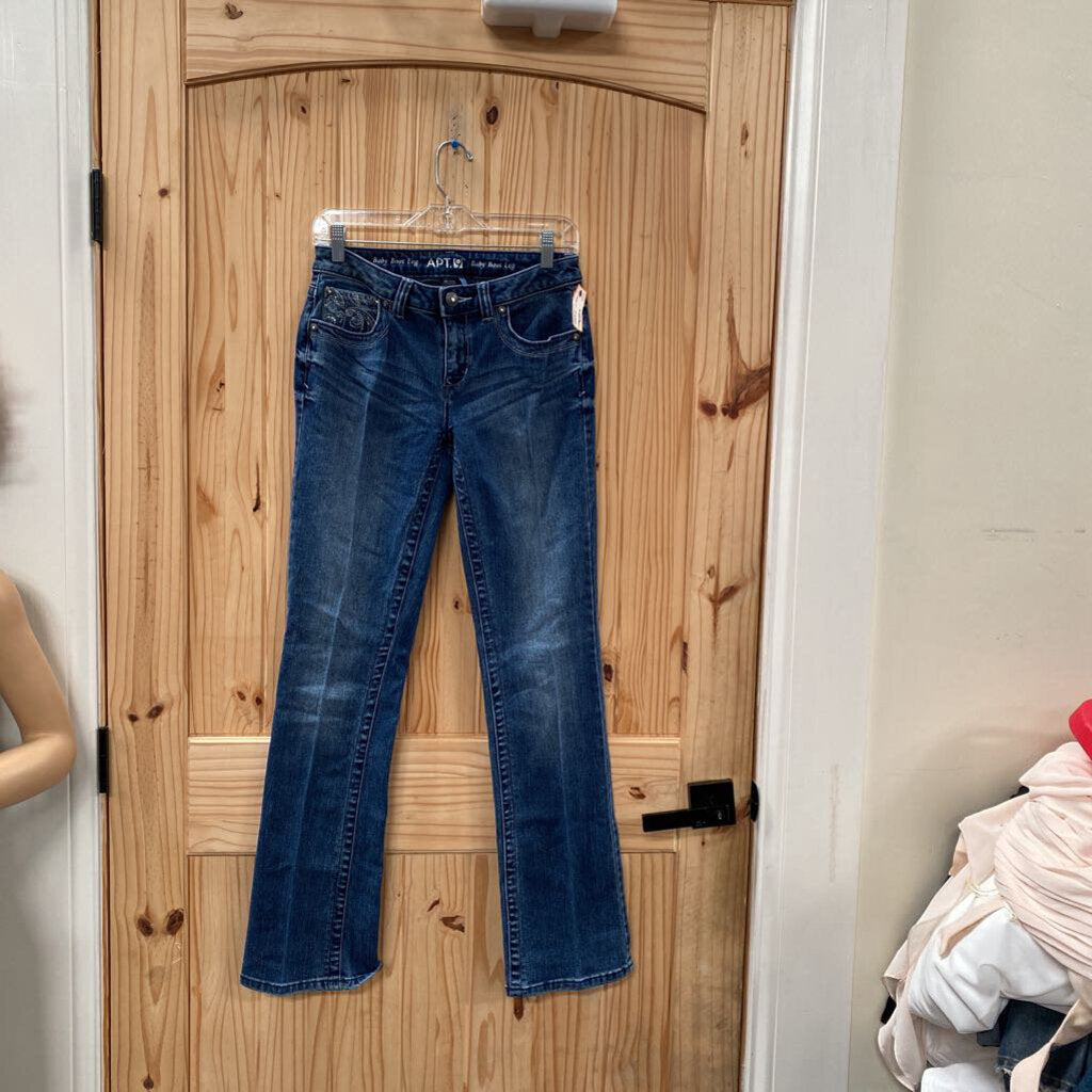 WOMENS APT. 9 DK DENIM JEANS 4