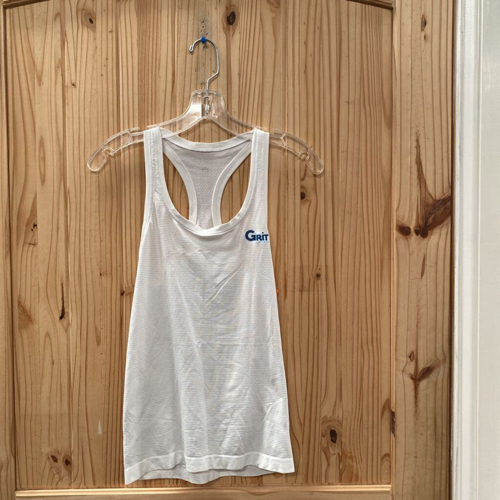WOMENS LULULEMON GRIT LACROSSE WHITE TANK