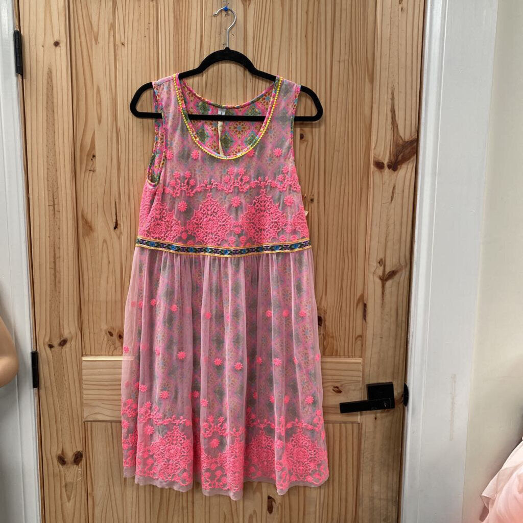 WOMENS UNCLE FRANK SL DRESS PINK S