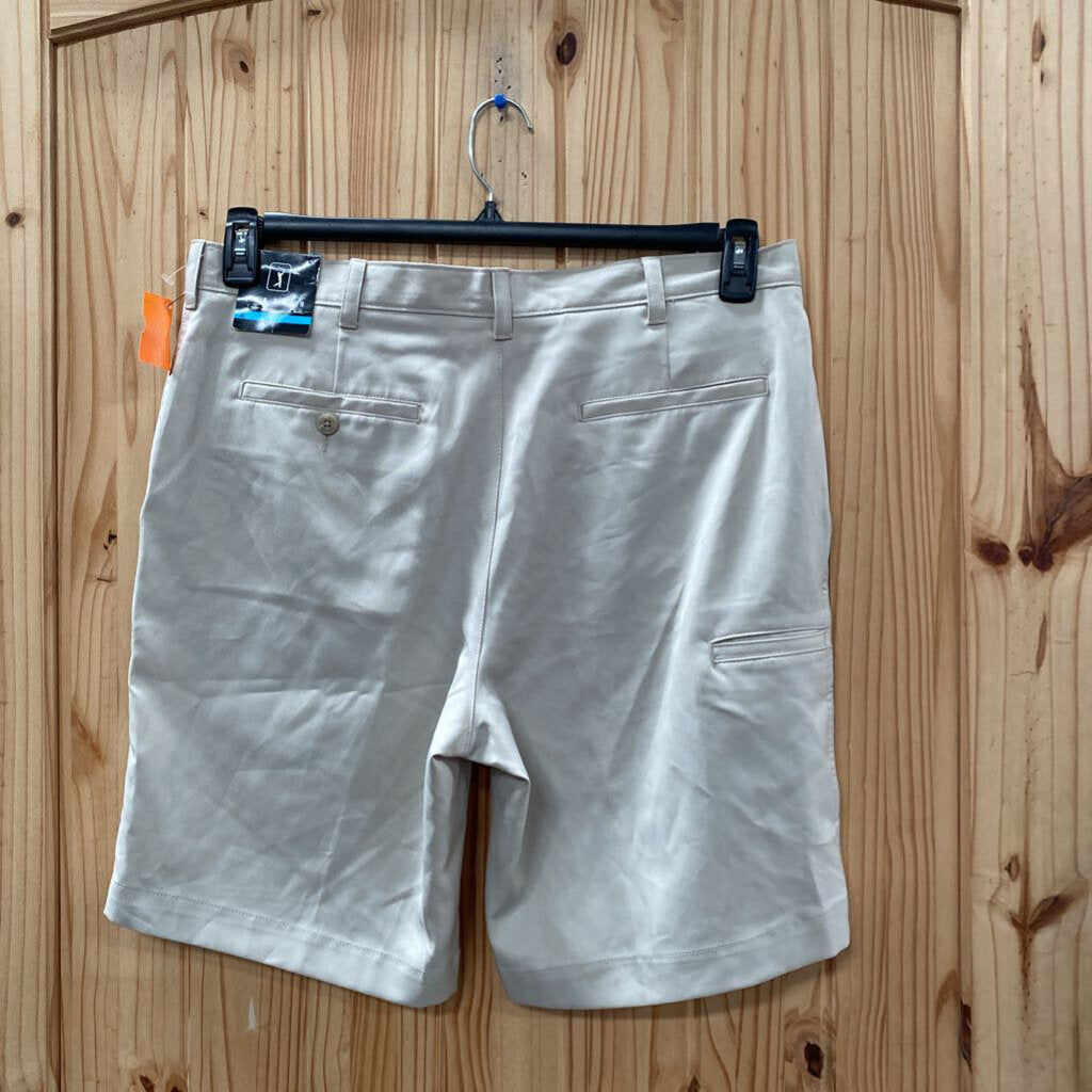 MENS PGA TOUR TAN SHORTS 36 NWT