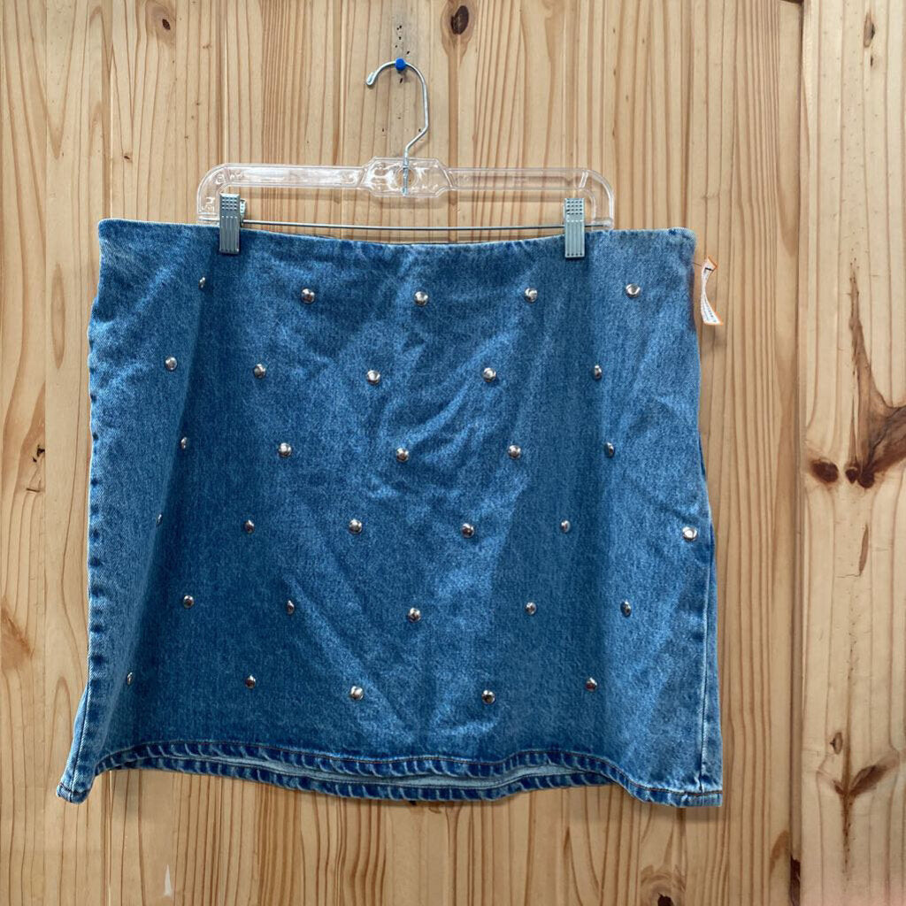 WOMENS FUTURE COLLECTIVE DENIM SKIRT 16 NWT