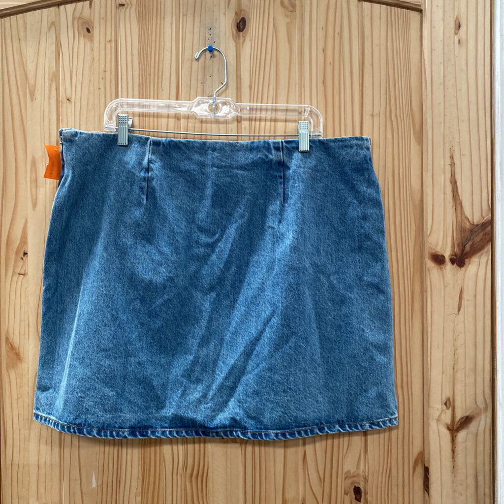 WOMENS FUTURE COLLECTIVE DENIM SKIRT 16 NWT