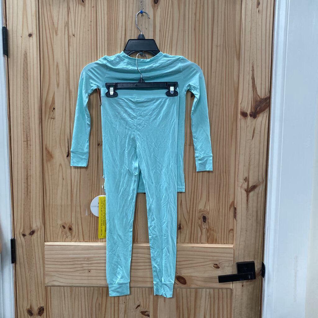 GIRLS LITTLE SLEEPIES 2PC PAJAMA SET AQUA 7/8 NWT
