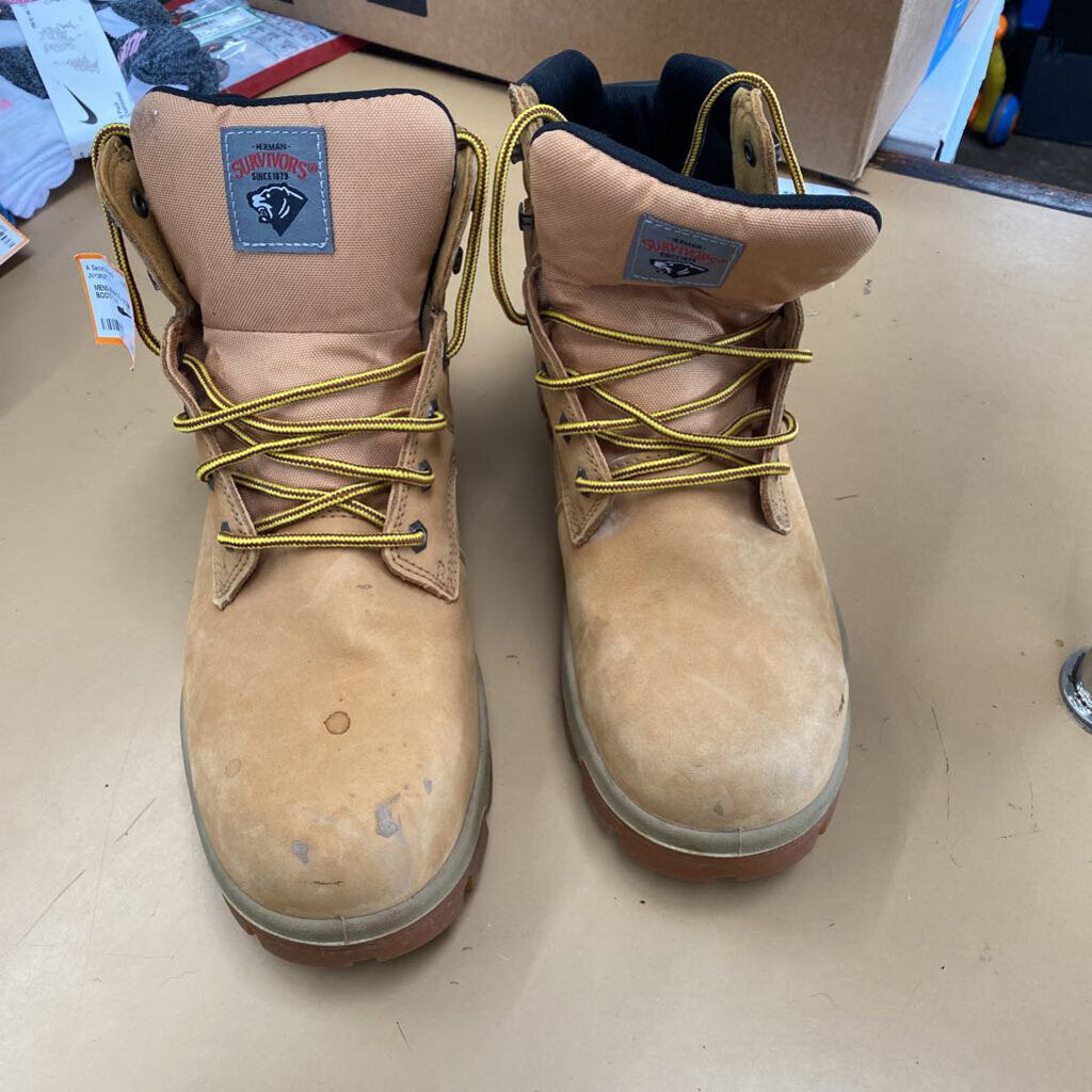 MENS HERMAN SURVIVORS TAN BOOTS 12