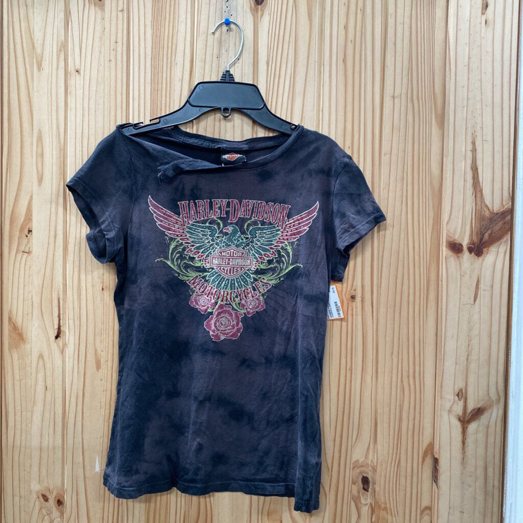 WOMENS HARLEY DAVIDSON CHARCOAL SHIRT S