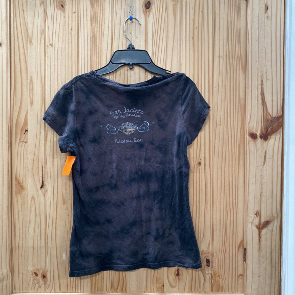 WOMENS HARLEY DAVIDSON CHARCOAL SHIRT S