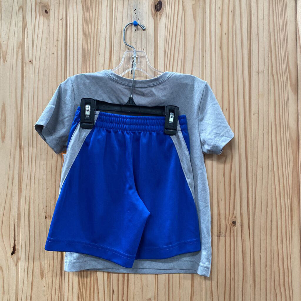 BOYS JUST DO IT 2PC SET RED/BLUE/GREY XS 4