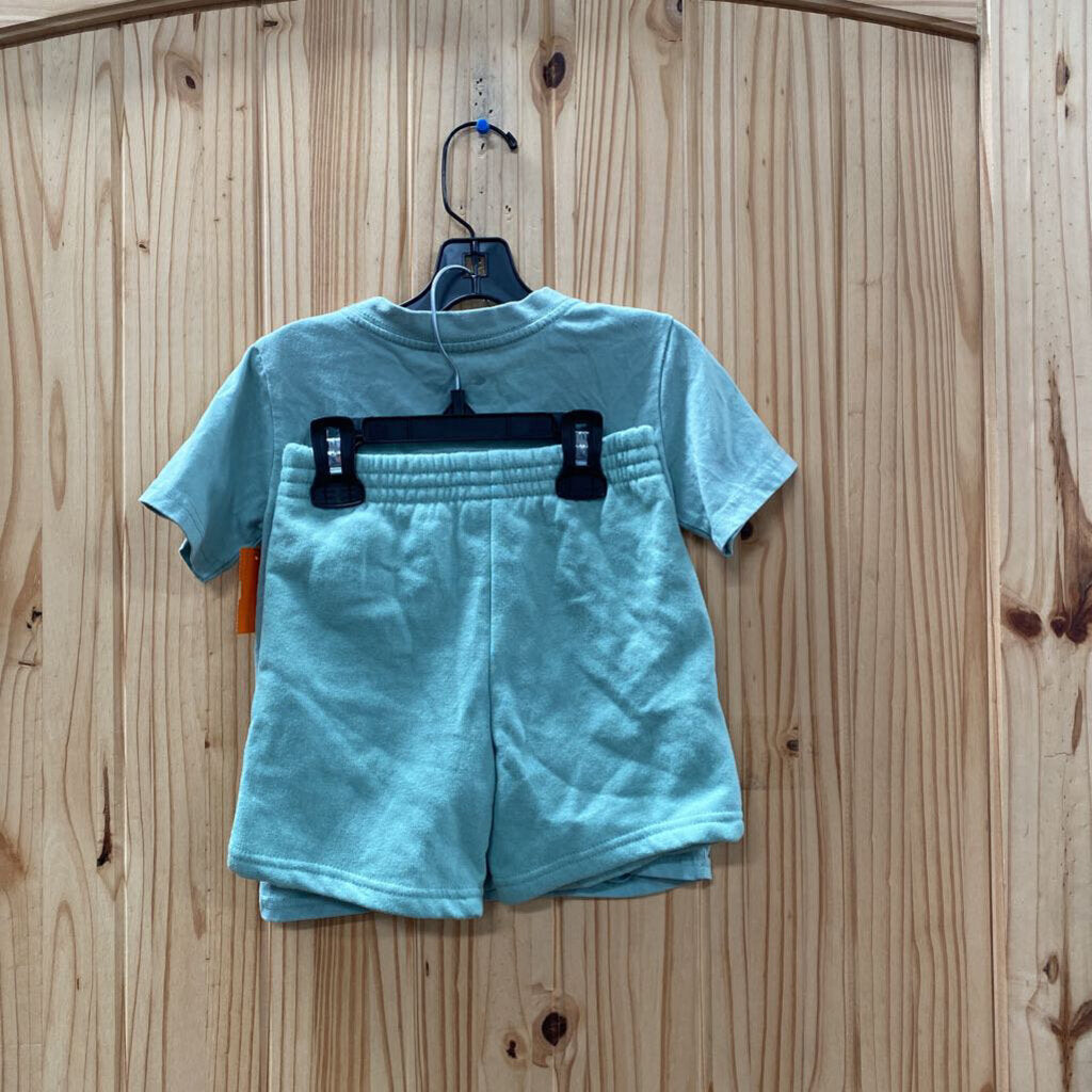 BOYS CHAMPION 2PC SET SEAWEED GREEN 4T