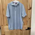 MENS KENNETH COLE GOLF SHIRT BLUE/WHITE XL