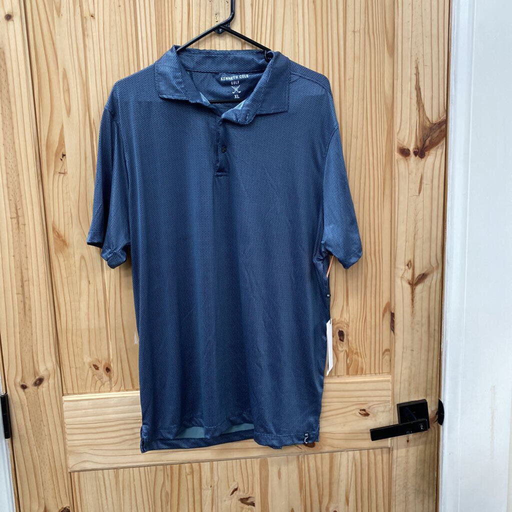 MENS KENNETH COLE GOLF SHIRT TEAL XL NWT