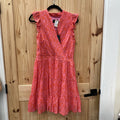 WOMENS RACHEL ZOE DRESS ORANGE/PINK 10 NWT