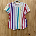 GIRLS ABERCROMBIE KIDS MULTI COLOR STRIPE SHIRT 9/10